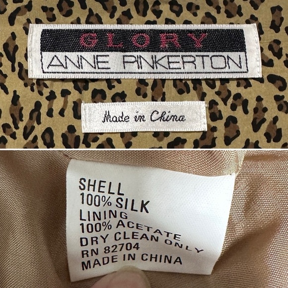 Vintage Glory Anne Pinkerton Cheetah Print Silk Beige Vest Women’s Size Large - Picture 16 of 16